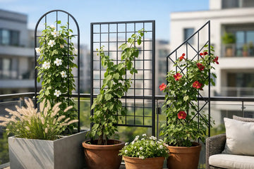Metalowe trejaże do pnączy na balkon - jak dobrać?