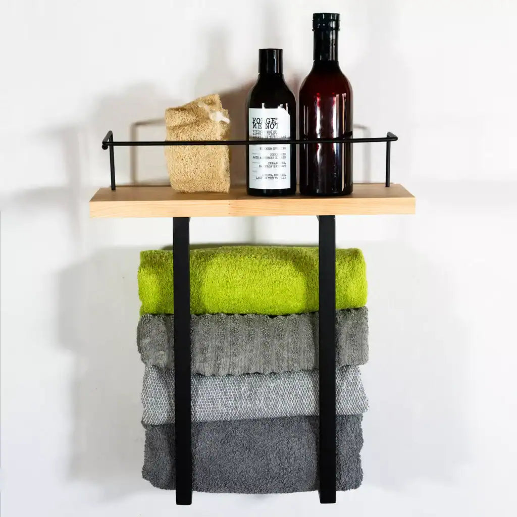 Półka Łazienkowa z Wieszakiem - Nowoczesny Design, Solidna Konstrukcja - Kapaga