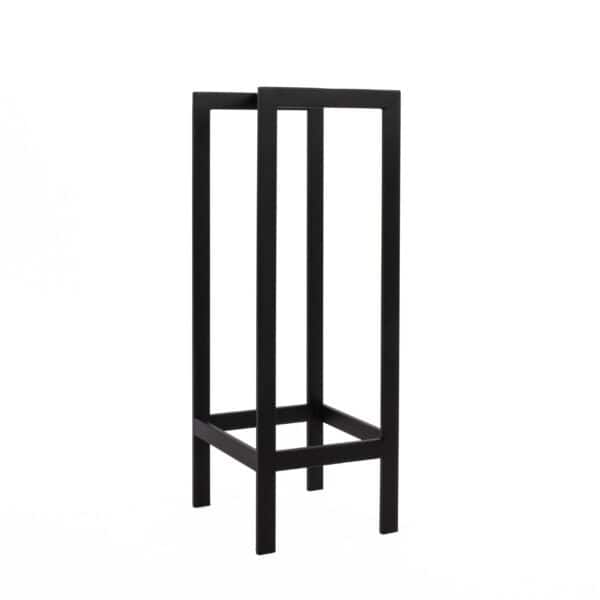 Stalowy stojak na drewno kominkowe 25x25x70 cm - solidny i elegancki - zdjęcie 4 - Kapaga