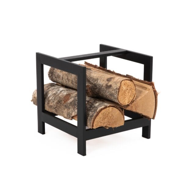 Stojak na Drewno Kominkowe Stalowy Lakierowany Proszkowo 25x25x25 cm - Trwały i wielki - zdjęcie 6 - Kapaga