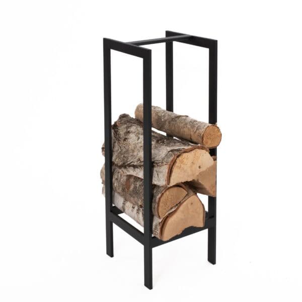 Stalowy stojak na drewno kominkowe 25x25x70 cm - solidny i elegancki - zdjęcie 3 - Kapaga