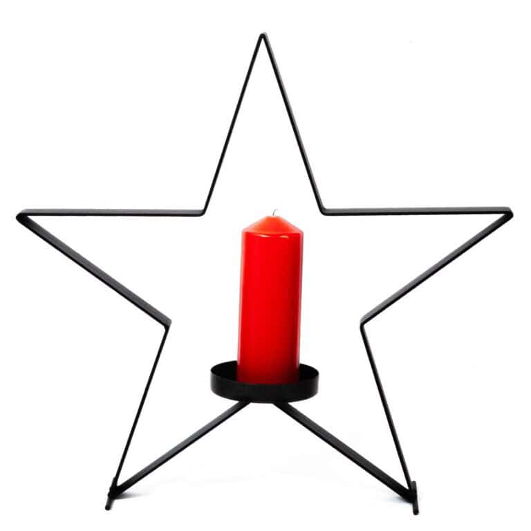 Świecznik metalowy w kształcie gwiazdy - elegancka dekoracja świąteczna - zdjęcie 9 - Kapaga