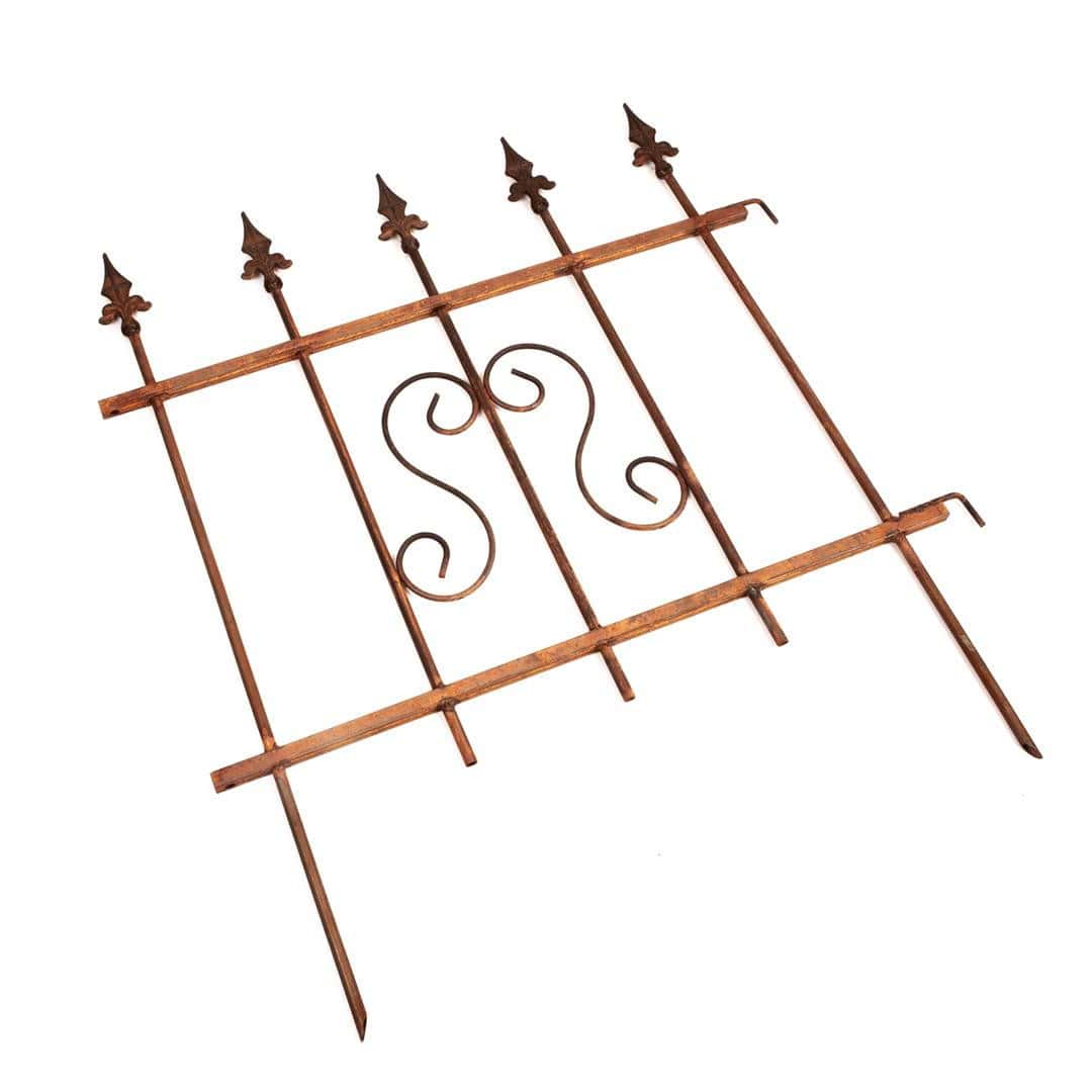 Rdzawy Płotek Dekoracyjny 66×75 cm - Nowoczesne Obrzeże Metalowe - zdjęcie 5 - Kapaga