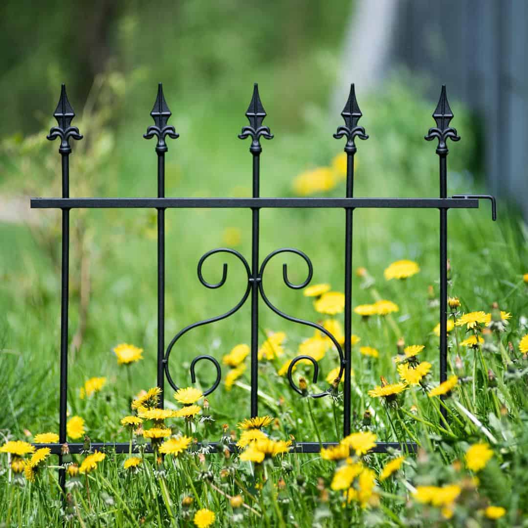 Modułowy Płotek Ogrodowy Czarny 66×75 cm - Metalowa Dekoracja, Estetyczny i Trwały - zdjęcie 5 - Kapaga