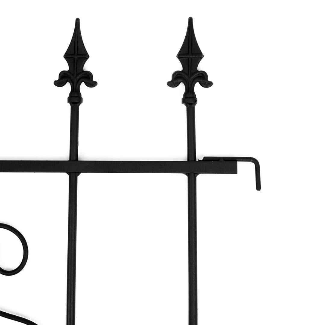 Modułowy Płotek Ogrodowy Czarny 66×75 cm - Metalowa Dekoracja, Estetyczny i Trwały - zdjęcie 2 - Kapaga