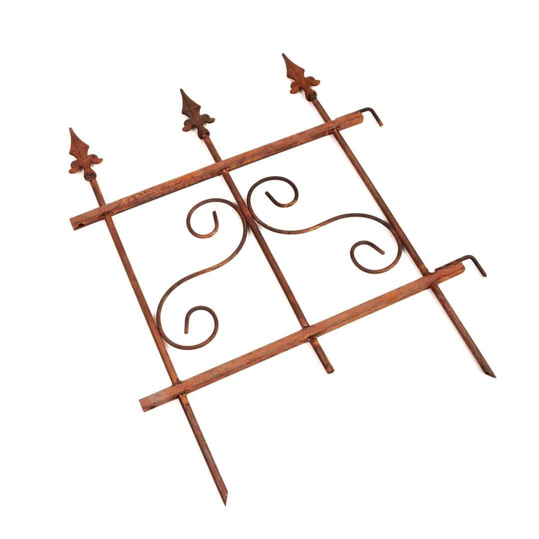 Rdzawy Płotek Ogrodowy z Wzorem 46×60 cm - Trwałe Metalowe Obrzeże Ogrodowe - zdjęcie 8 - Kapaga