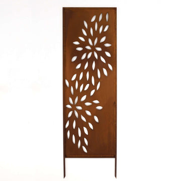 Panel Ogrodowy Ażurowy Corten CNC 160×50 cm - Dekoracyjna Osłona Rustykalna - Kapaga
