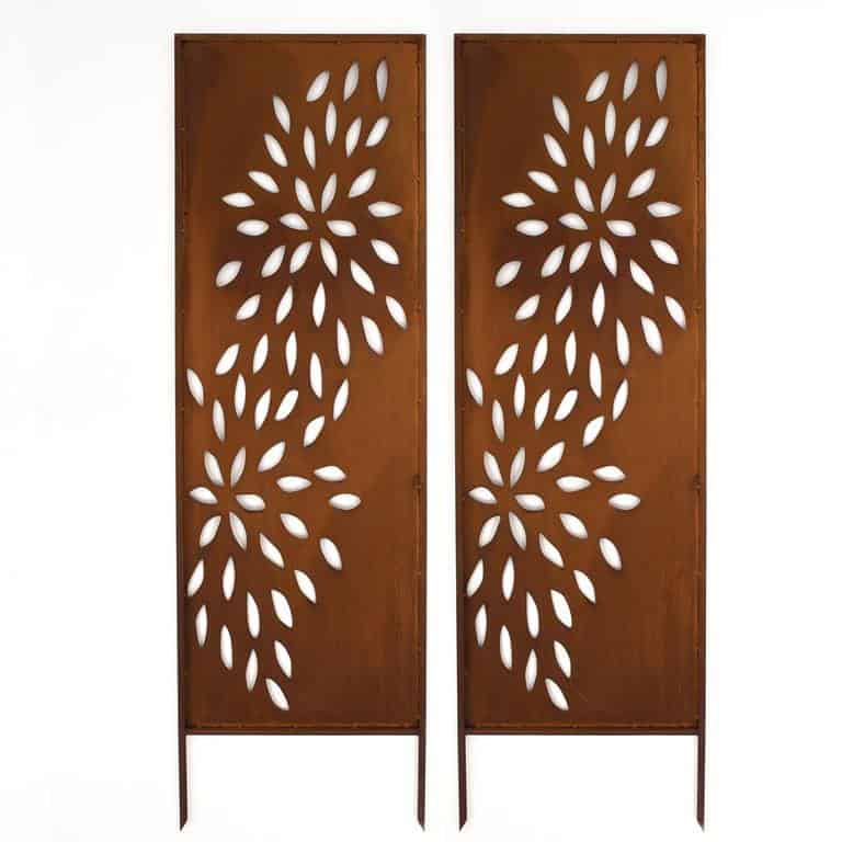 Panel Ogrodowy Ażurowy Corten CNC 160×50 cm - Dekoracyjna Osłona Rustykalna - zdjęcie 2 - Kapaga