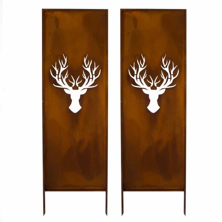 Osłona Ogrodowa Corten Jeleń 160×50 cm - Stylowy Panel Dekoracyjny - Kapaga
