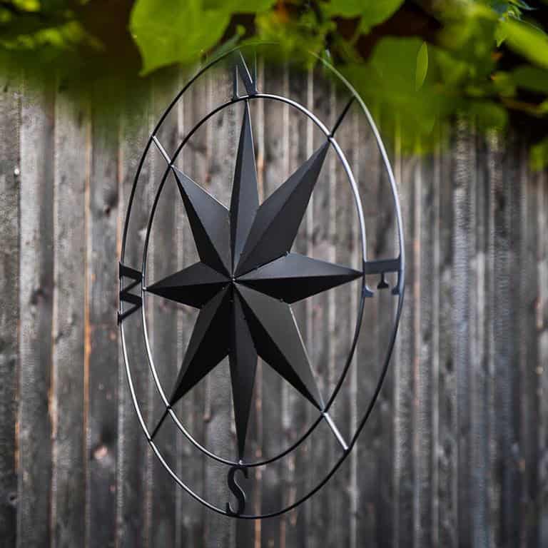 Róża Wiatrów 75 cm - Stylowa Metalowa Ozdoba Ścienna na Zewnątrz i do Wnętrz - zdjęcie 32 - Kapaga