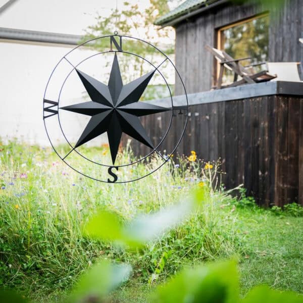 Róża Wiatrów 75 cm - Stylowa Metalowa Ozdoba Ścienna na Zewnątrz i do Wnętrz - zdjęcie 16 - Kapaga