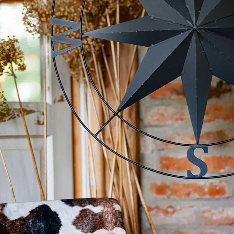 Róża Wiatrów 75 cm - Stylowa Metalowa Ozdoba Ścienna na Zewnątrz i do Wnętrz - zdjęcie 15 - Kapaga