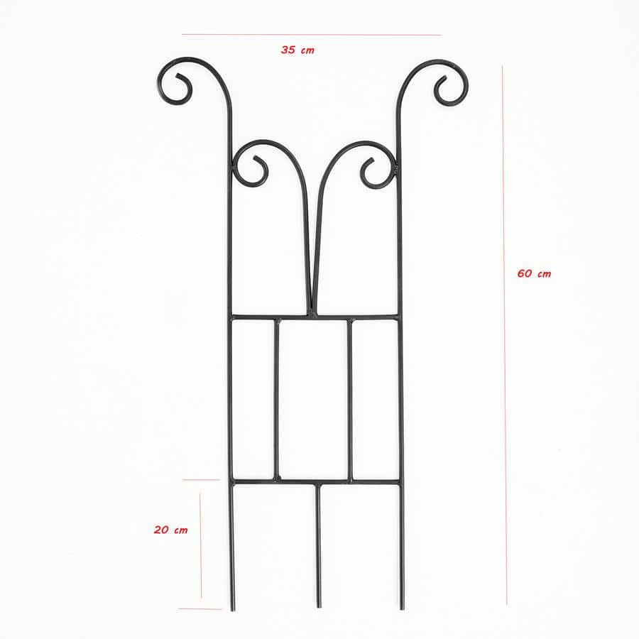 Metalowa podpora krata 60 cm stalowa do roślin pnących kwiatów pomidorów - Kapaga