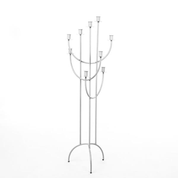 Biały Loftowy Świecznik 9 Ramion - wspaniały design, 108 cm - zdjęcie 4 - Kapaga