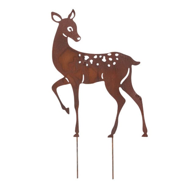 Metalowa Sarna Bambi - Rustykalna Ozdoba Ścienna i Ogrodowa - Kapaga
