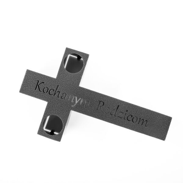 Znicz „Kochanym Rodzicom” - Elegancka Dekoracja Metalowa na Nagrobek - zdjęcie 2 - Kapaga