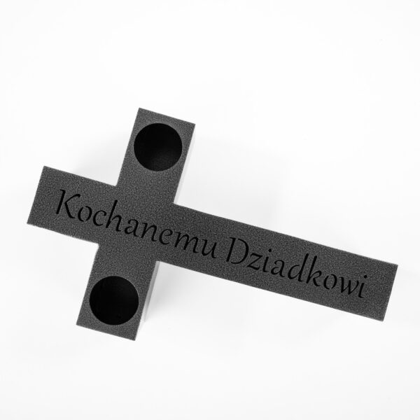 Metalowy Znicz „Kochanemu Dziadkowi” - Trwała i Elegancka Dekoracja Nagrobna - Kapaga