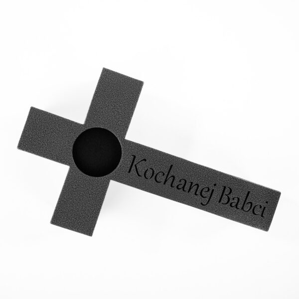 Elegancka Metalowa Dekoracja „Kochanej Babci” - Trwały Znicz Nagrobny - Kapaga