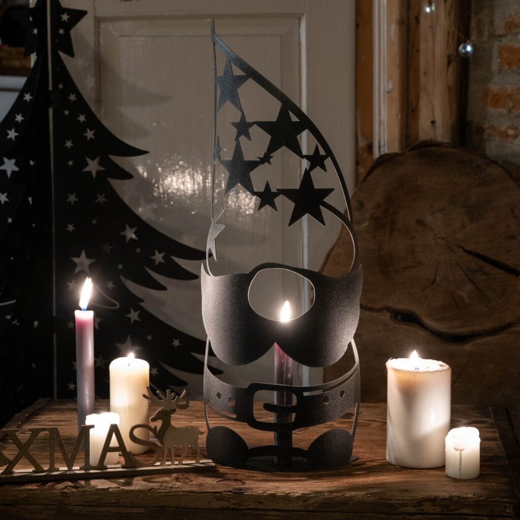 Świąteczny Gnom 3D - Figurka Bożonarodzeniowa do Ogrodu - Kapaga