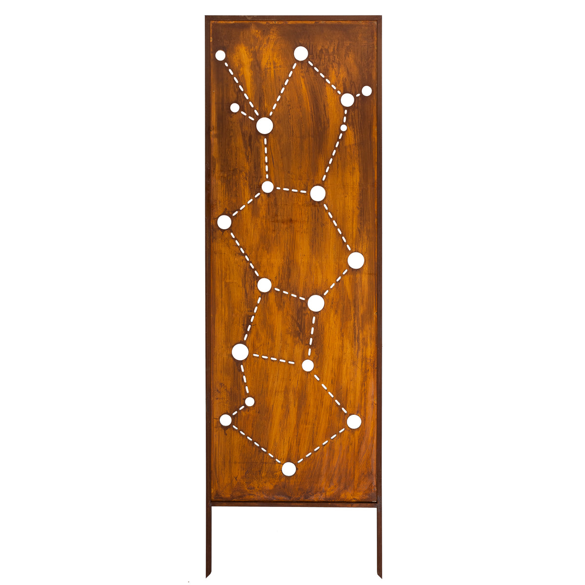 Panel ogrodowy Corten - Parawan z gwiazdozbiorem 160 x 50 cm