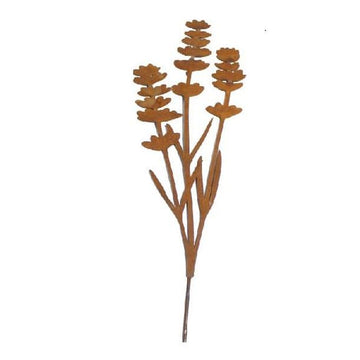 Stalowy Bukiet Kwiatów i Traw Ozdobnych - Elegancka Dekoracja w Efekcie Corten, 25 cm x 80 cm - Kapaga