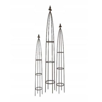 Pergola Ogrodowa Obelisk - Stalowa Podpora do Roślin Pnących 120/150/180 cm - Kapaga