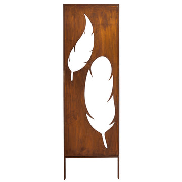 Panel ogrodowy Corten - Parawan z dwoma piórami 160 x 50 cm