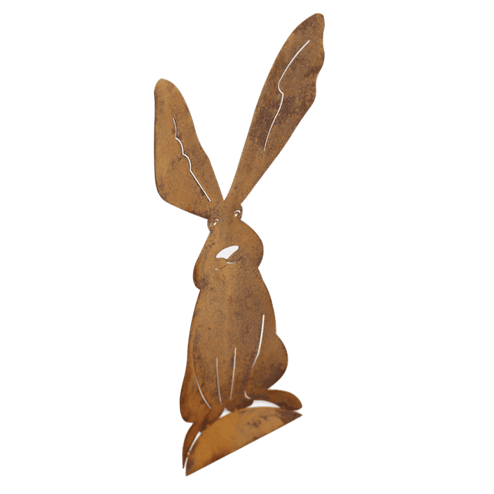 Wielkanocny Królik 3D Stojący 75 cm z Corten - Duża Figurka Dekoracyjna - zdjęcie 3 - Kapaga
