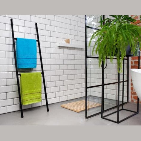 Elegancka Drabinka Łazienkowa - Czarne Stalowe Wykończenie, Dostępna w Długości 140 cm i 120 cm - zdjęcie 22 - Kapaga