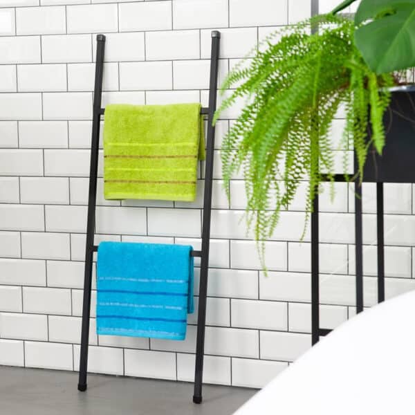 Elegancka Drabinka Łazienkowa - Czarne Stalowe Wykończenie, Dostępna w Długości 140 cm i 120 cm - zdjęcie 3 - Kapaga