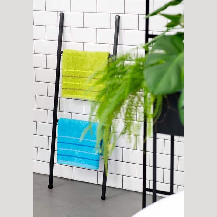 Elegancka Drabinka Łazienkowa - Czarne Stalowe Wykończenie, Dostępna w Długości 140 cm i 120 cm - zdjęcie 20 - Kapaga