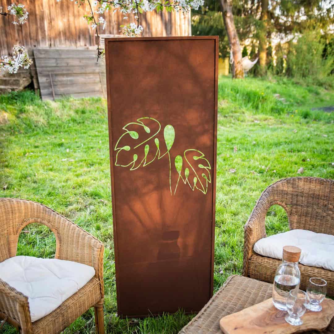 Dekoracyjny Panel Corten Monstera 160 cm - Nowoczesna Osłona - Kapaga