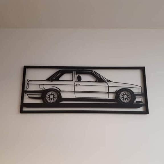 BMW E30 - Metalowy Panel Dekoracyjny na Ścianę - zdjęcie 3 - Kapaga