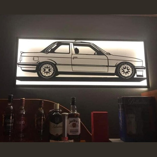BMW E30 - Metalowy Panel Dekoracyjny na Ścianę - zdjęcie 2 - Kapaga