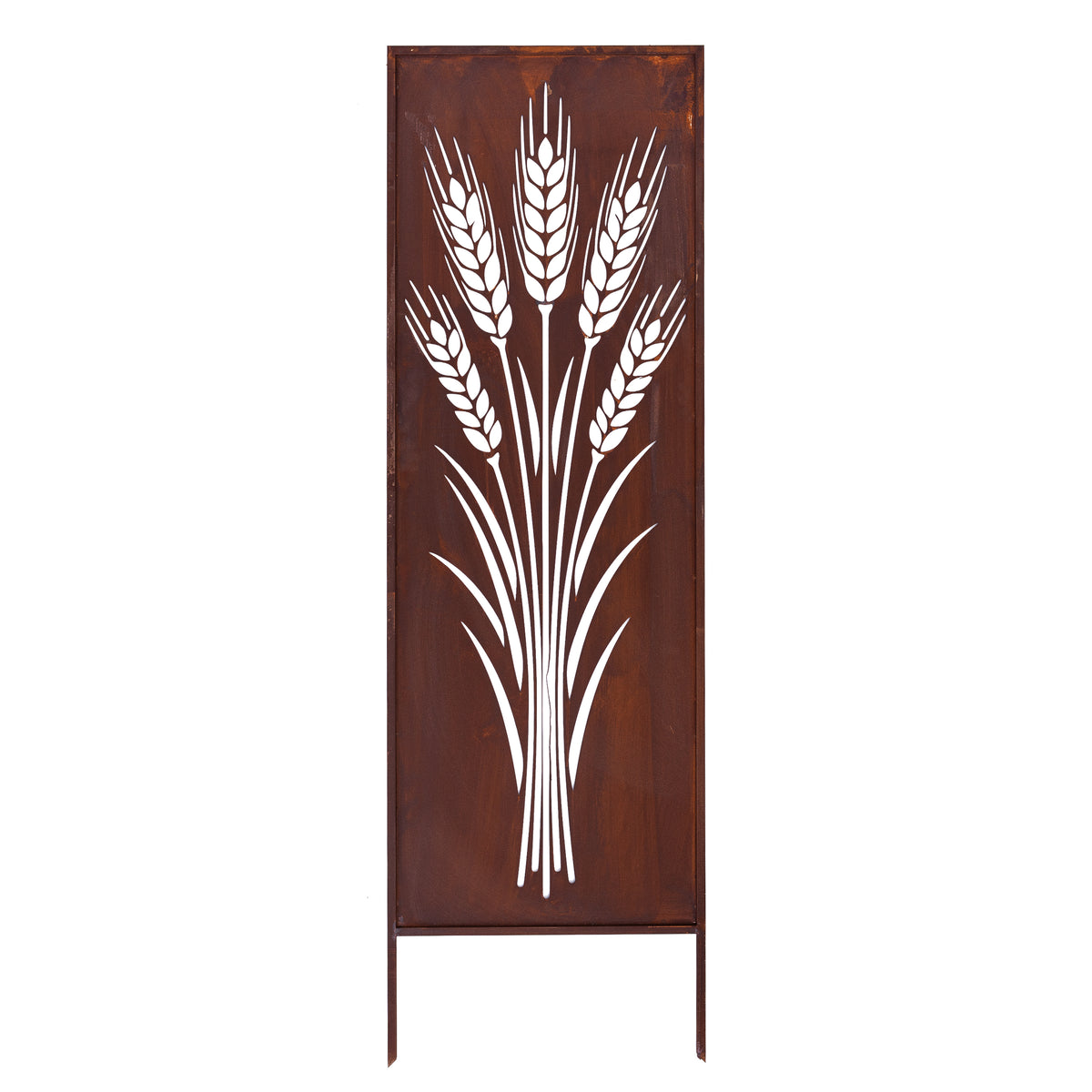 Panel ogrodowy Corten - Parawan z snopem zboża - 160 x 50 cm