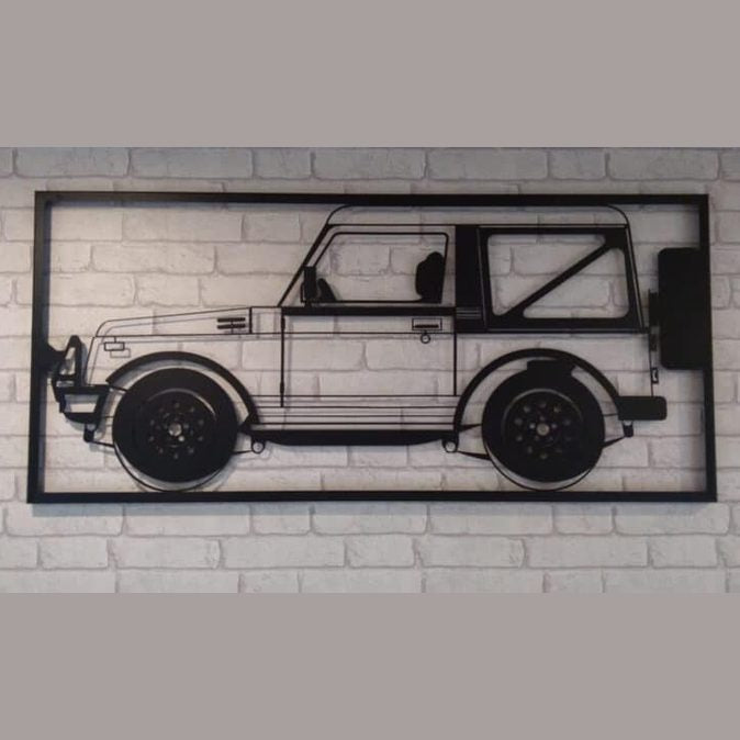 Suzuki Samurai SJ410 - Nowoczesna Dekoracja Ścienna z Metalu - Kapaga