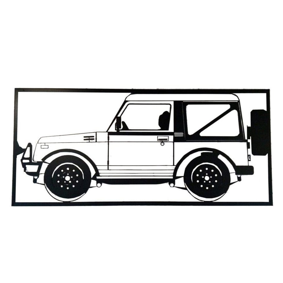 Suzuki Samurai SJ410 - Nowoczesna Dekoracja Ścienna z Metalu - Kapaga