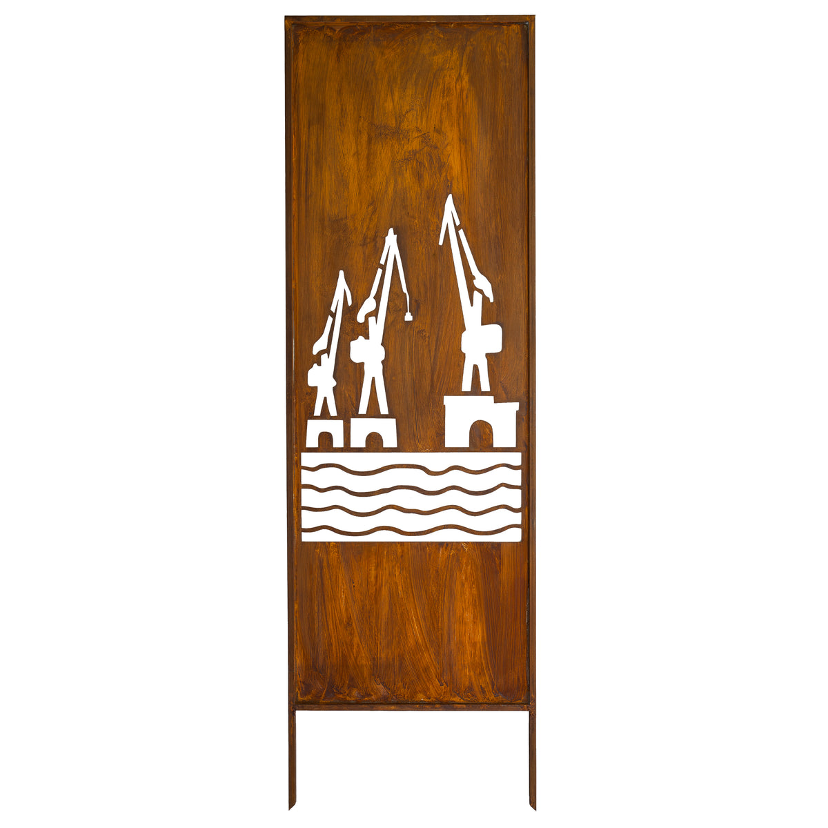Panel ogrodowy Corten - Parawan ze stocznią 160 x 50 cm