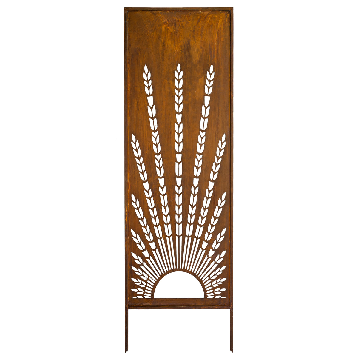 Panel ogrodowy Corten - Parawan z kłosami - 160 x 50 cm