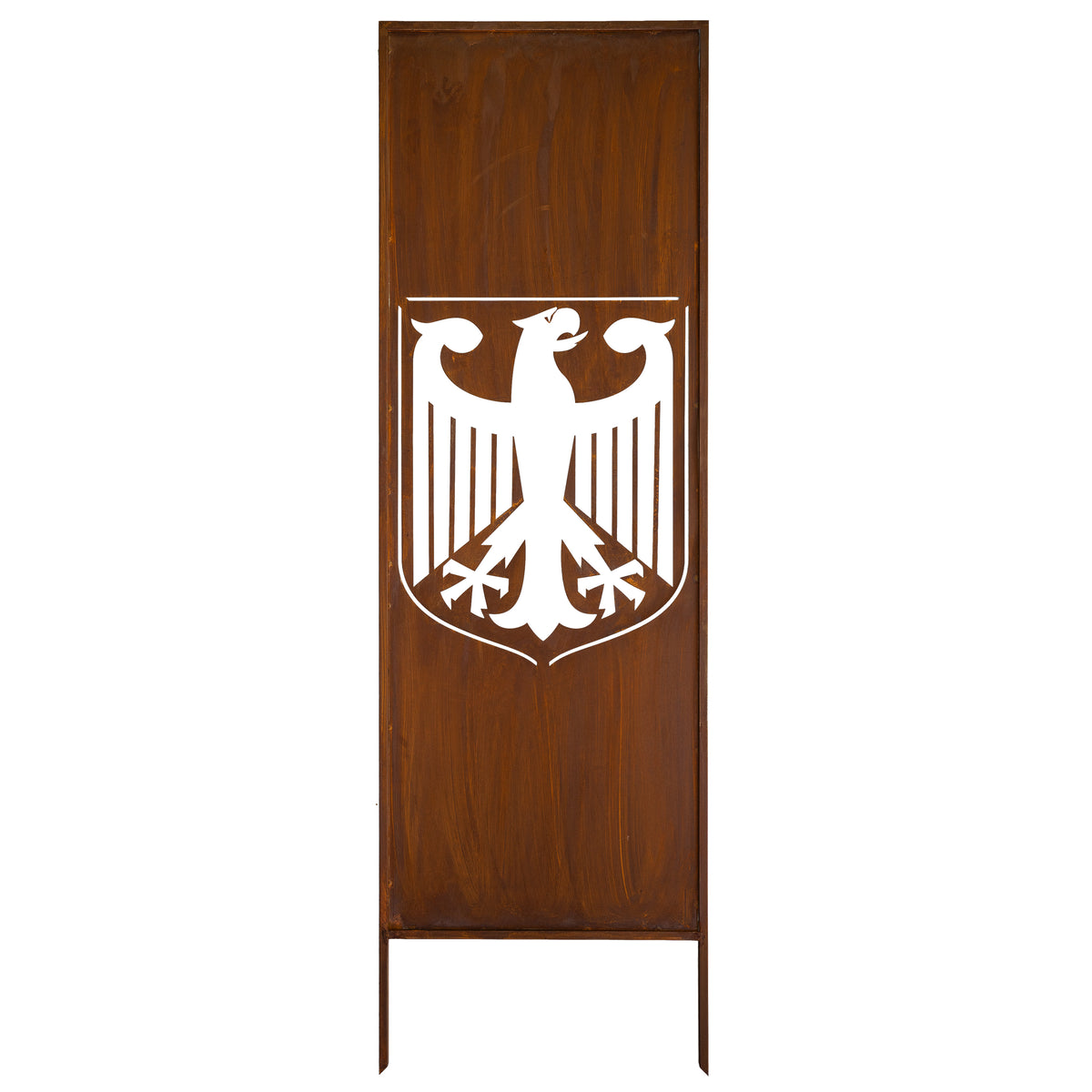 Panel ogrodowy Corten - Parawan z herbem z orłem - 160 x 50 cm