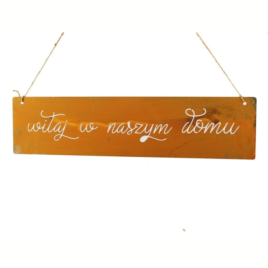 Wieszak Metalowy na Ścianę Zawieszka Witaj na Drzwiach - zdjęcie 2 - Kapaga
