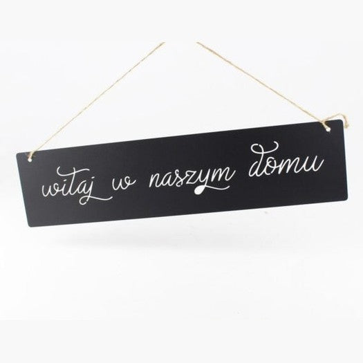 Wieszak Metalowy na Ścianę Zawieszka Witaj na Drzwiach - Kapaga