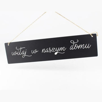 Wieszak Metalowy na Ścianę Zawieszka Witaj na Drzwiach - Kapaga