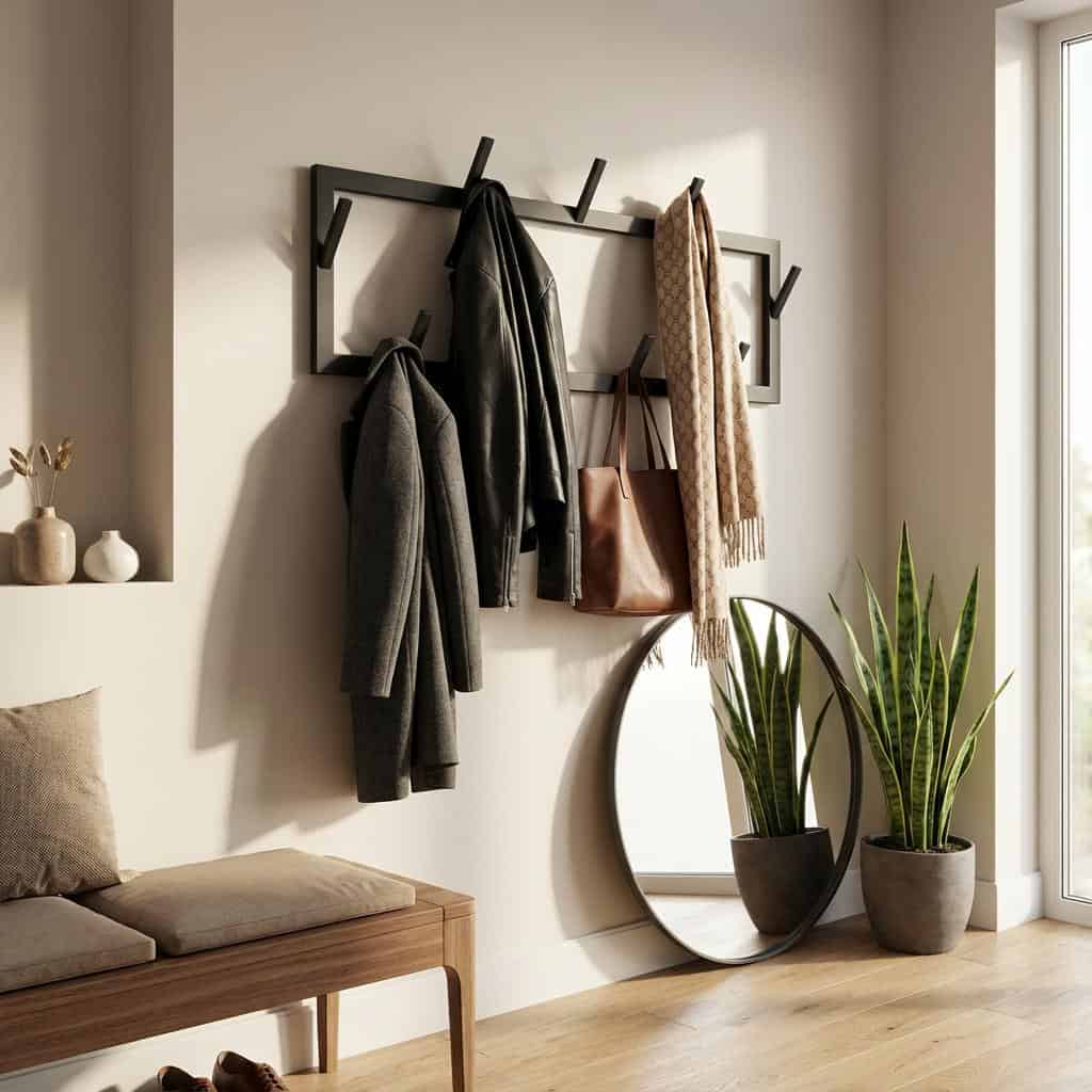 Wieszak Ścienny z Półką na Odzież, Czapki, Kapelusze i Plecaki - Loftowy Styl - zdjęcie 3 - Kapaga