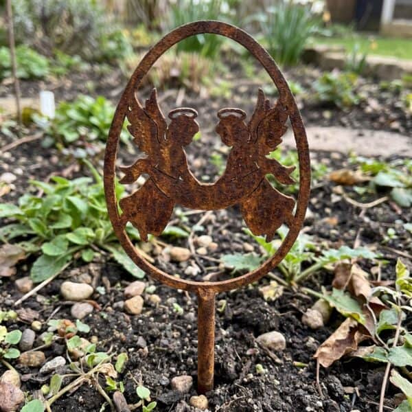 Ozdoba ogrodowa „Pisanka z aniołkami” - dekoracja wielkanocna - zdjęcie 2 - Kapaga