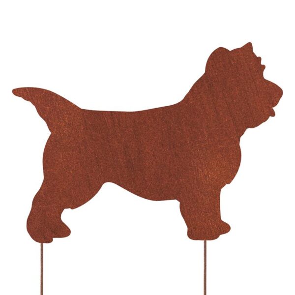 Figurka Cairn Terrier - Dekoracja Ogrodowa Metalowa z Corten Stali - Kapaga