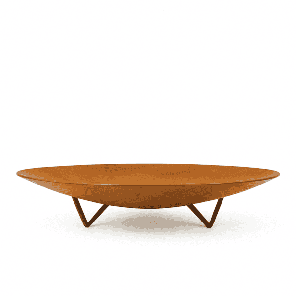 Rustykalne Palenisko Ogrodowe 2w1 z Grillem - Stalowa Misa 57 cm, Efekt Corten Poidło dla Ptaków - zdjęcie 3 - Kapaga