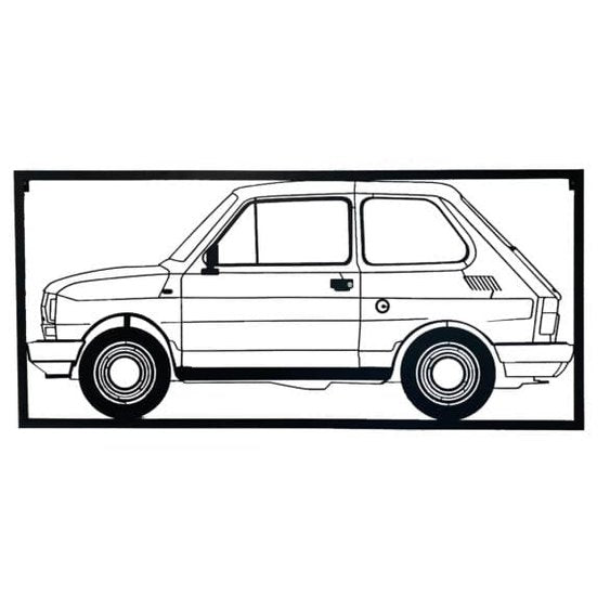 Fiat 126p Maluch - Kultowa Dekoracja Ścienna dla Miłośników Klasyków - Kapaga