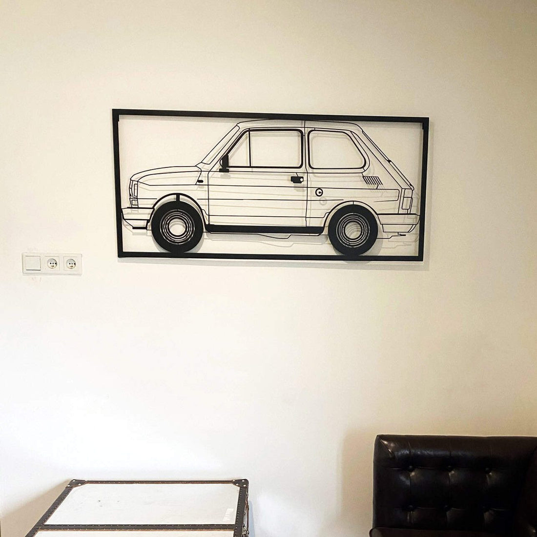 Fiat 126p Maluch - Kultowa Dekoracja Ścienna dla Miłośników Klasyków - Kapaga