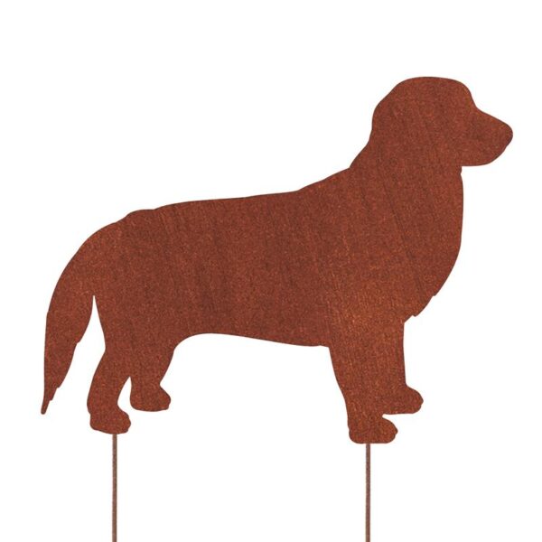 Metalowa Dekoracja Ogrodowa Golden Retriever - Sylwetka Psa z Corten Stali - Kapaga